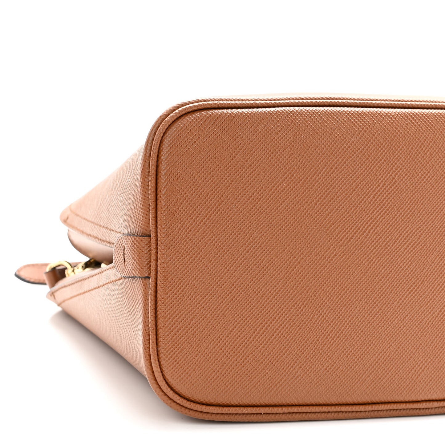 Saffiano Cuir Calfskin Matinee Tote Cognac Black