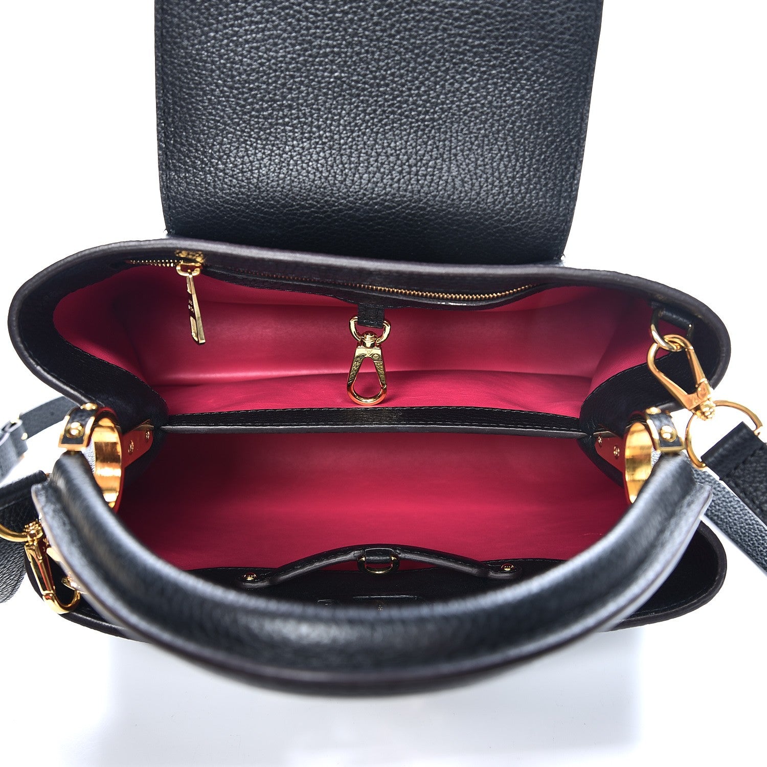 Louis Vuitton Taurillon Capucines PM Black 5 of 11