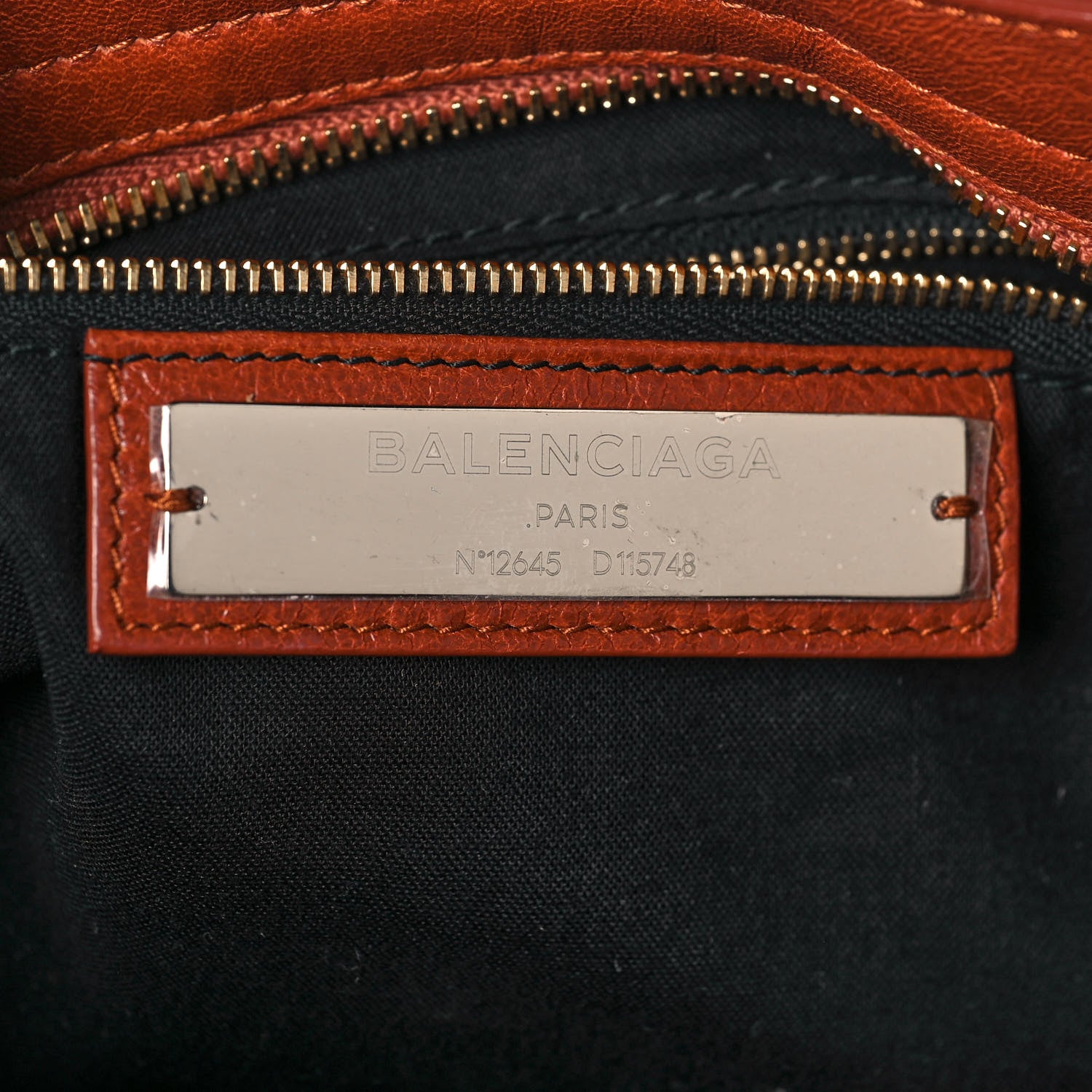 Balenciaga Agneau Classic Gold Hardware City Marron Cognac 6 of 12