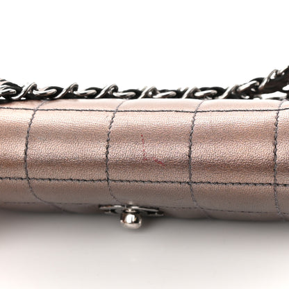 Chanel Metallic Lambskin Quilted Chocolate Bar 3 Chain Flap Bronze 15 of 16