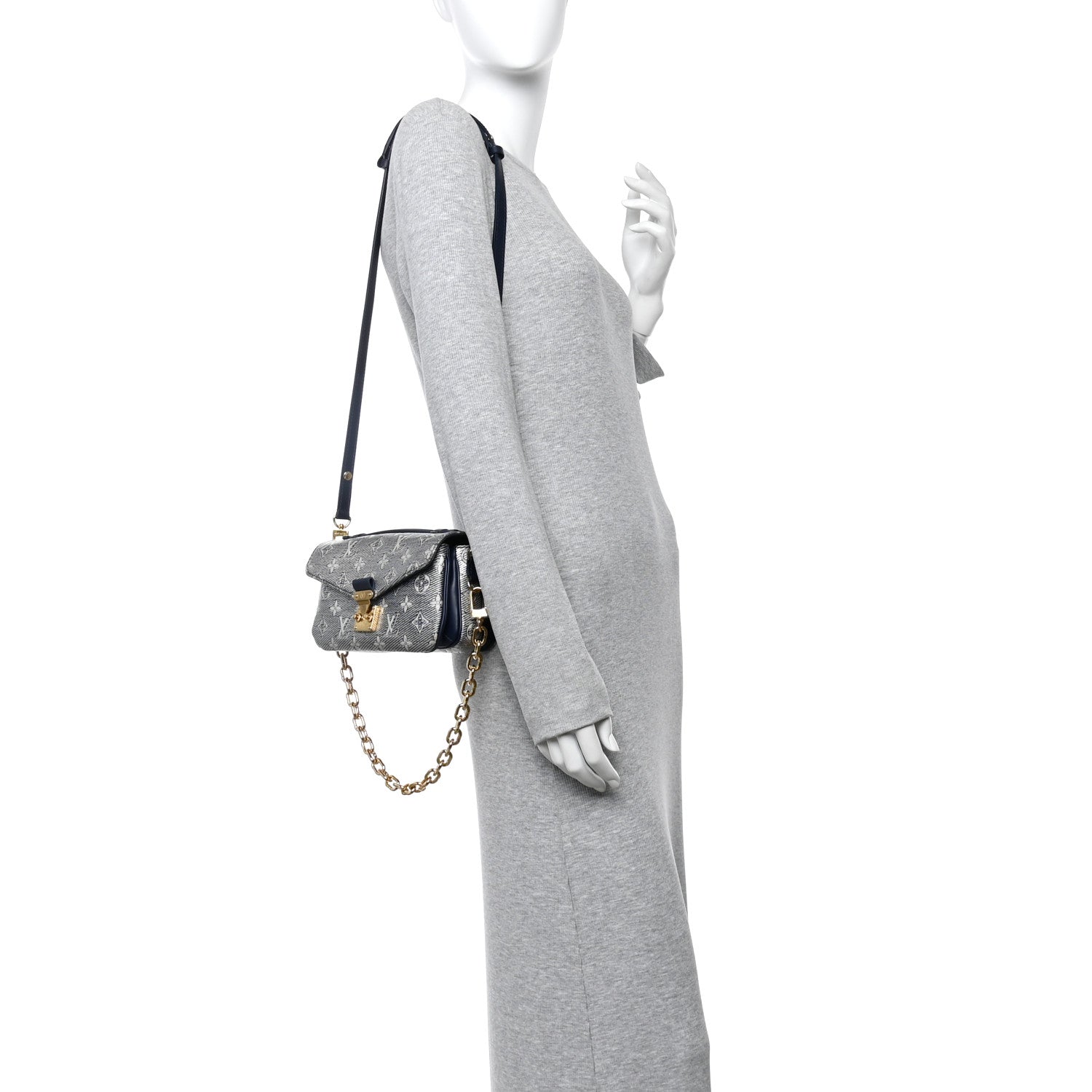 Louis Vuitton Monoglam Pochette Metis East West Blue 3 of 23