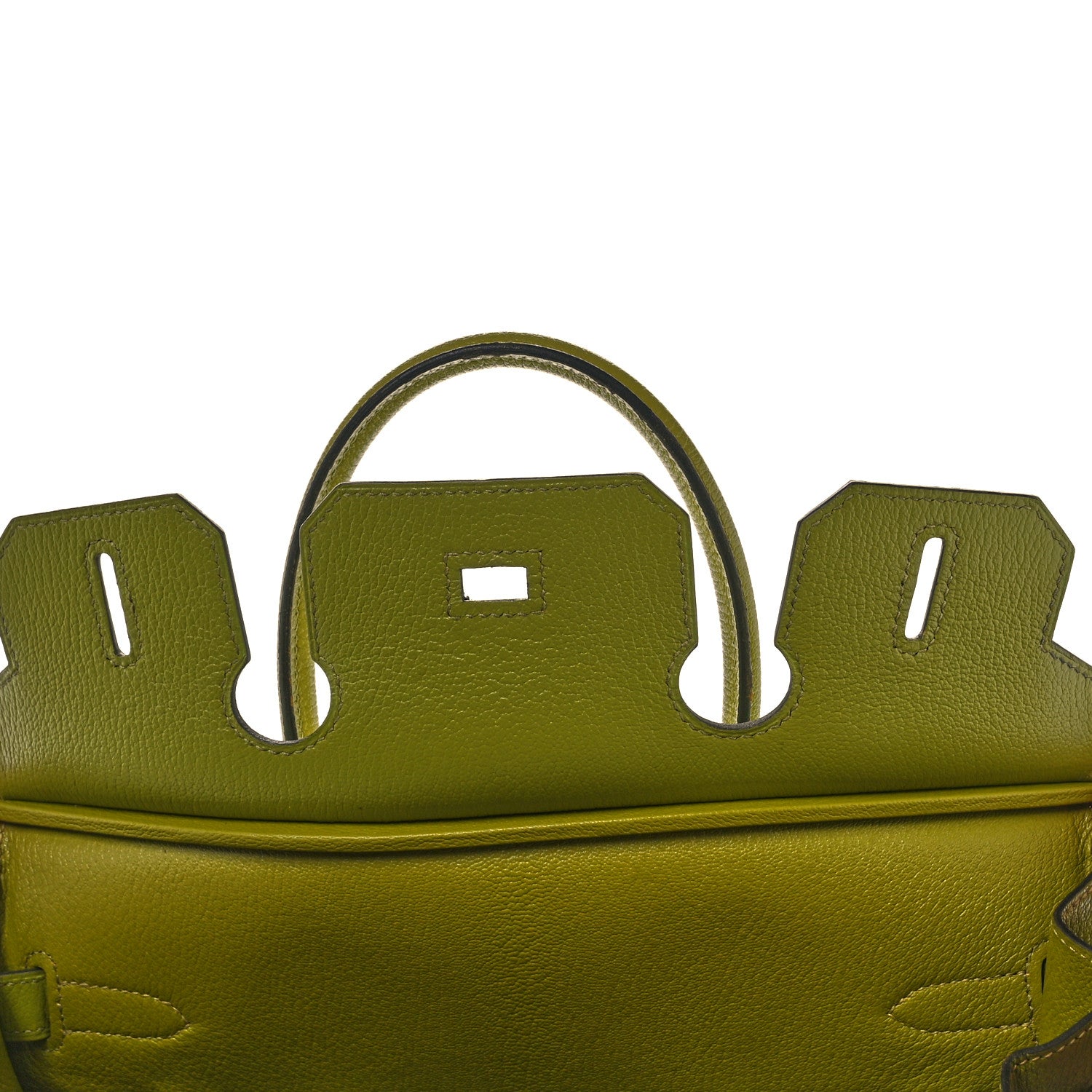 Hermes Chevre Mysore Bi-Color Birkin 30 Vert Anis Vert Chartreuse 19 of 39
