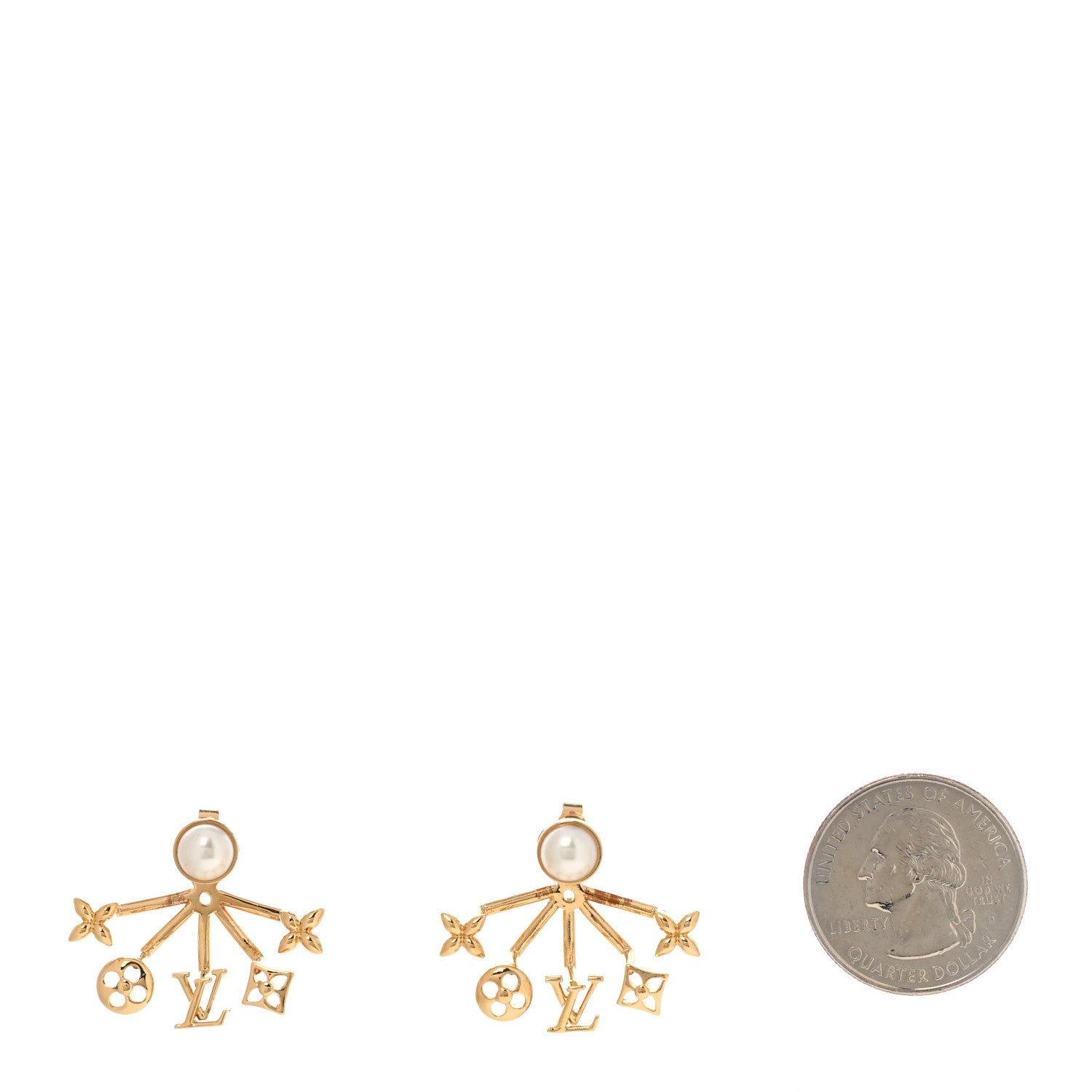 Louis Vuitton Metal Cruiser Earrings Gold 2 of 6