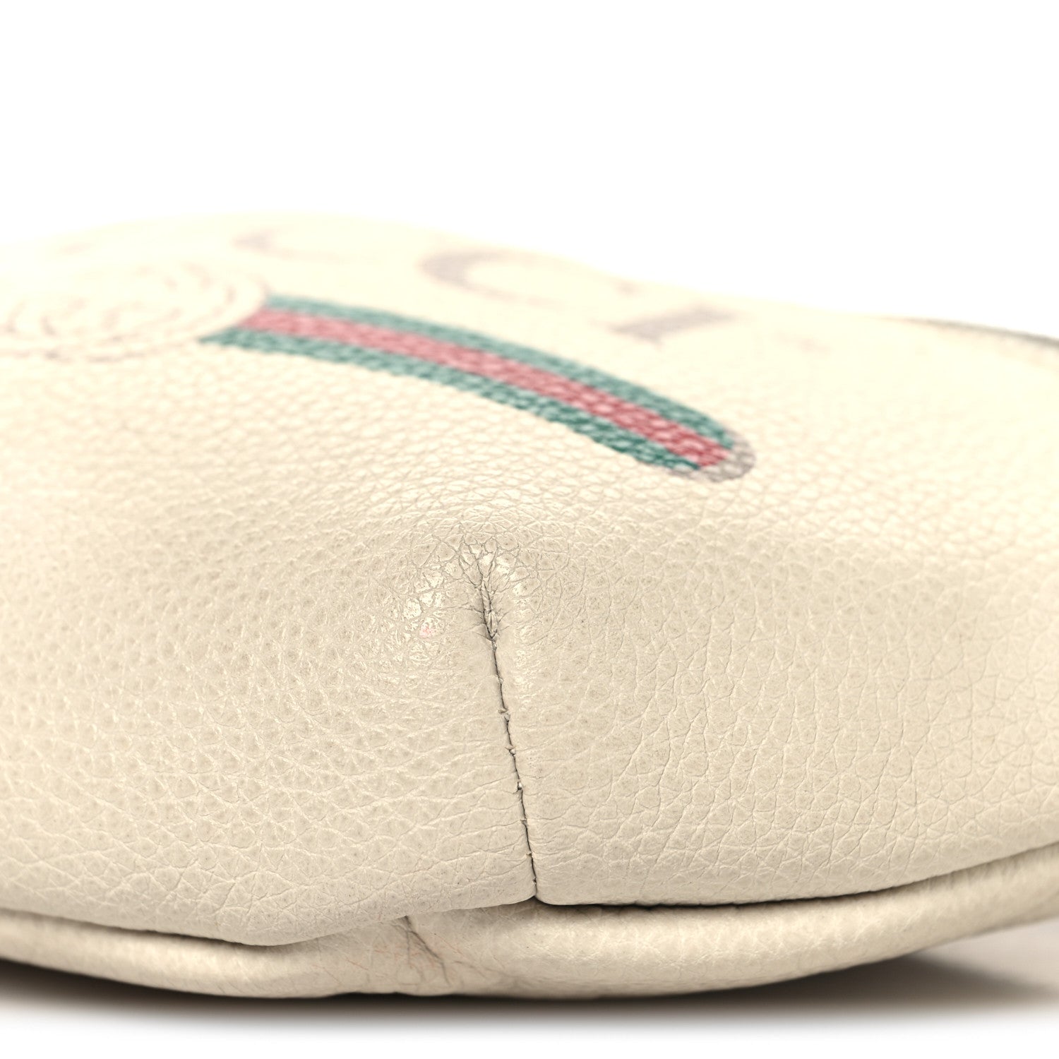 Gucci Grained Calfskin Small Logo Belt Bag White 10 of 14