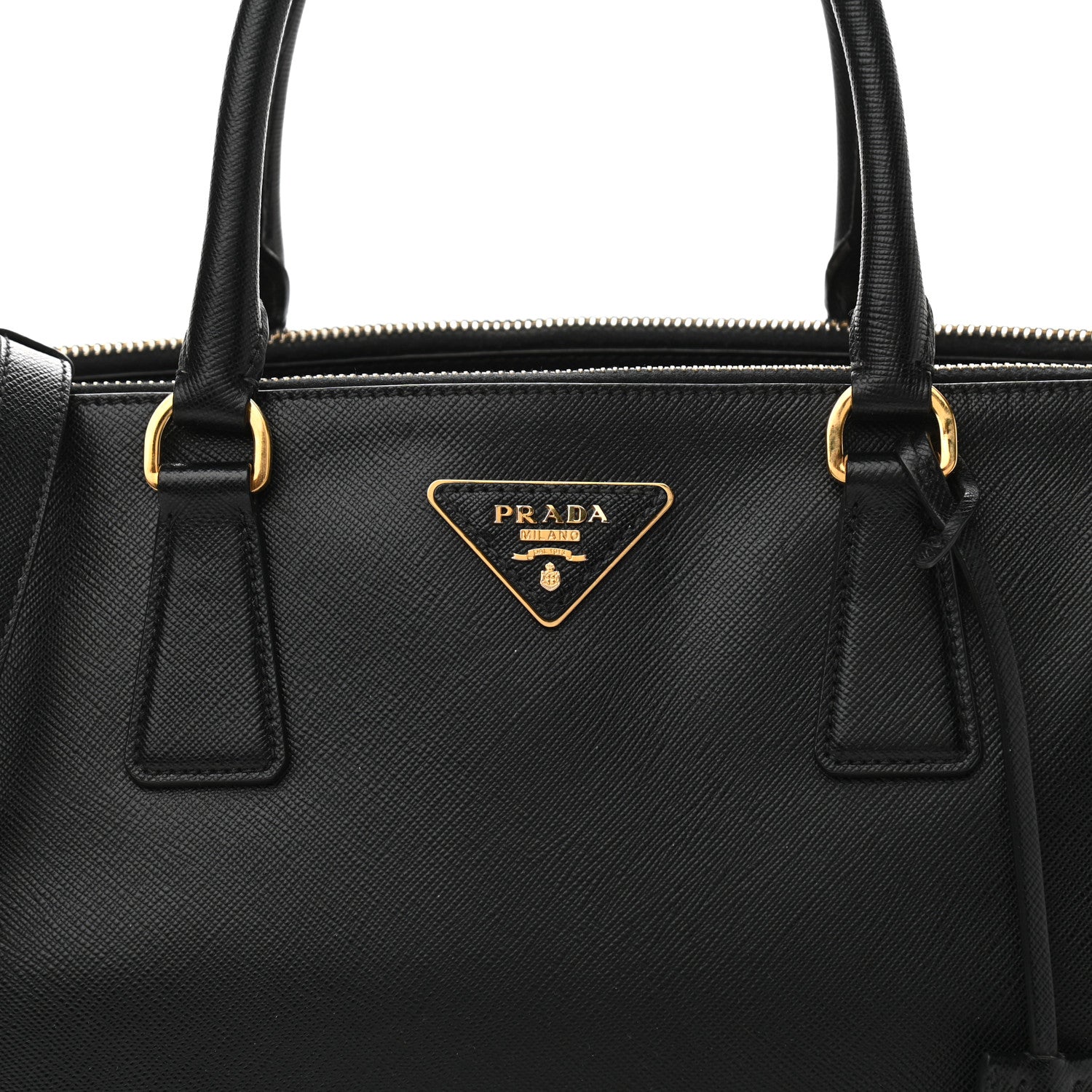 Prada Saffiano Medium Galleria Double Zip Tote Black 7 of 12