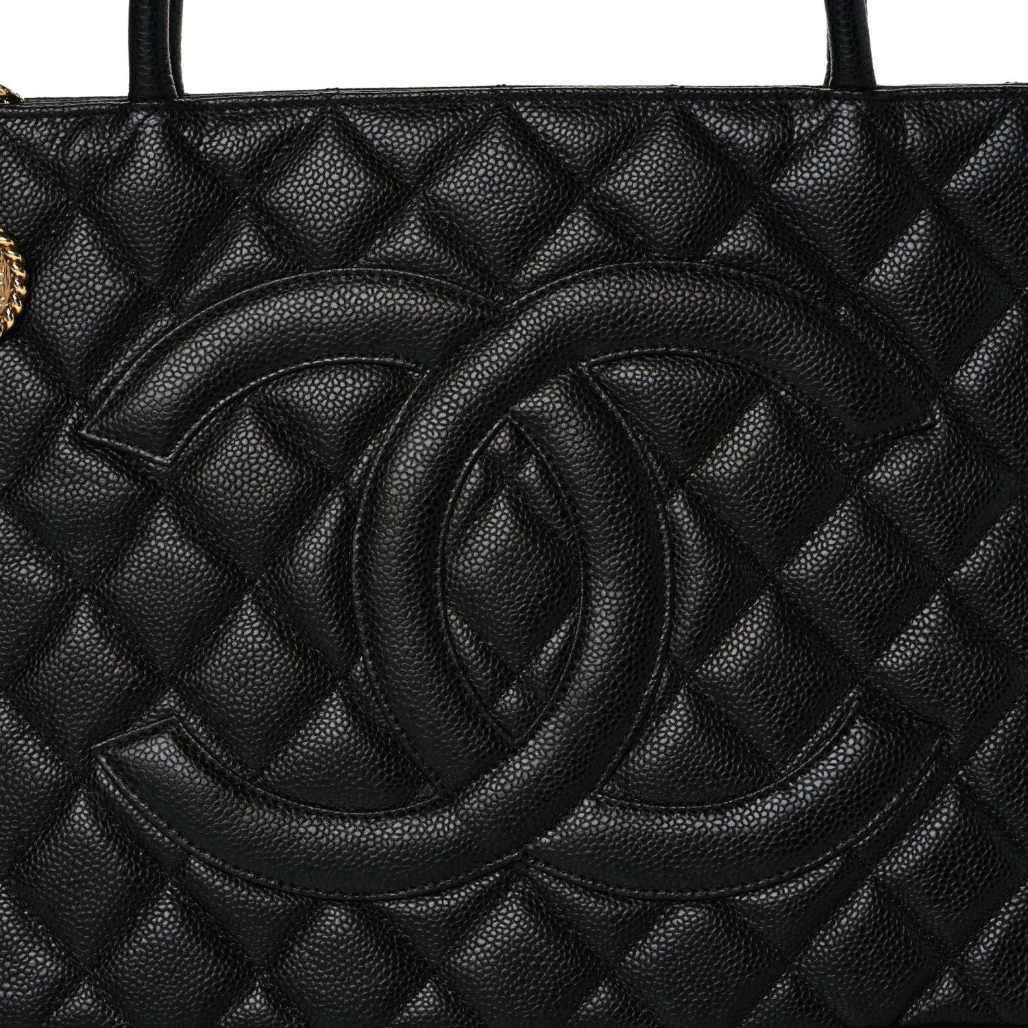 Chanel Caviar Quilted Medallion Tote Black 7 of 10