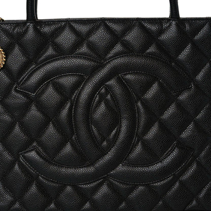 Chanel Caviar Quilted Medallion Tote Black 7 of 10