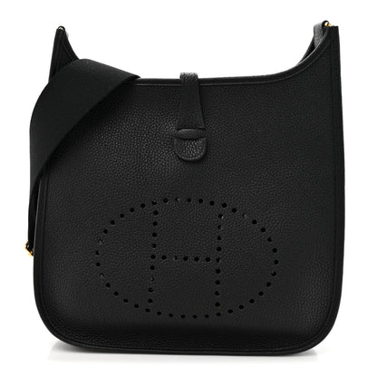 Hermes Taurillon Clemence Evelyne III PM Black 1 of 10