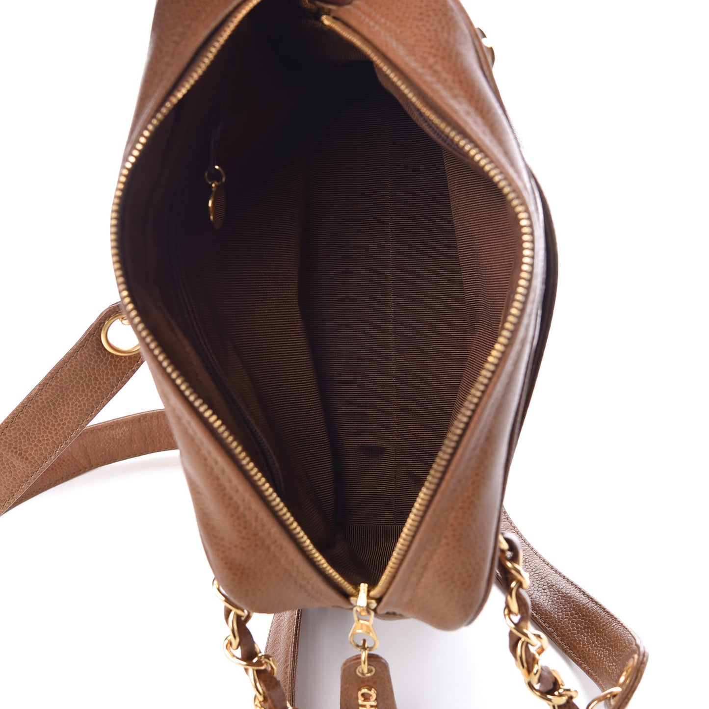 Caviar CC Shoulder Bag Light Brown
