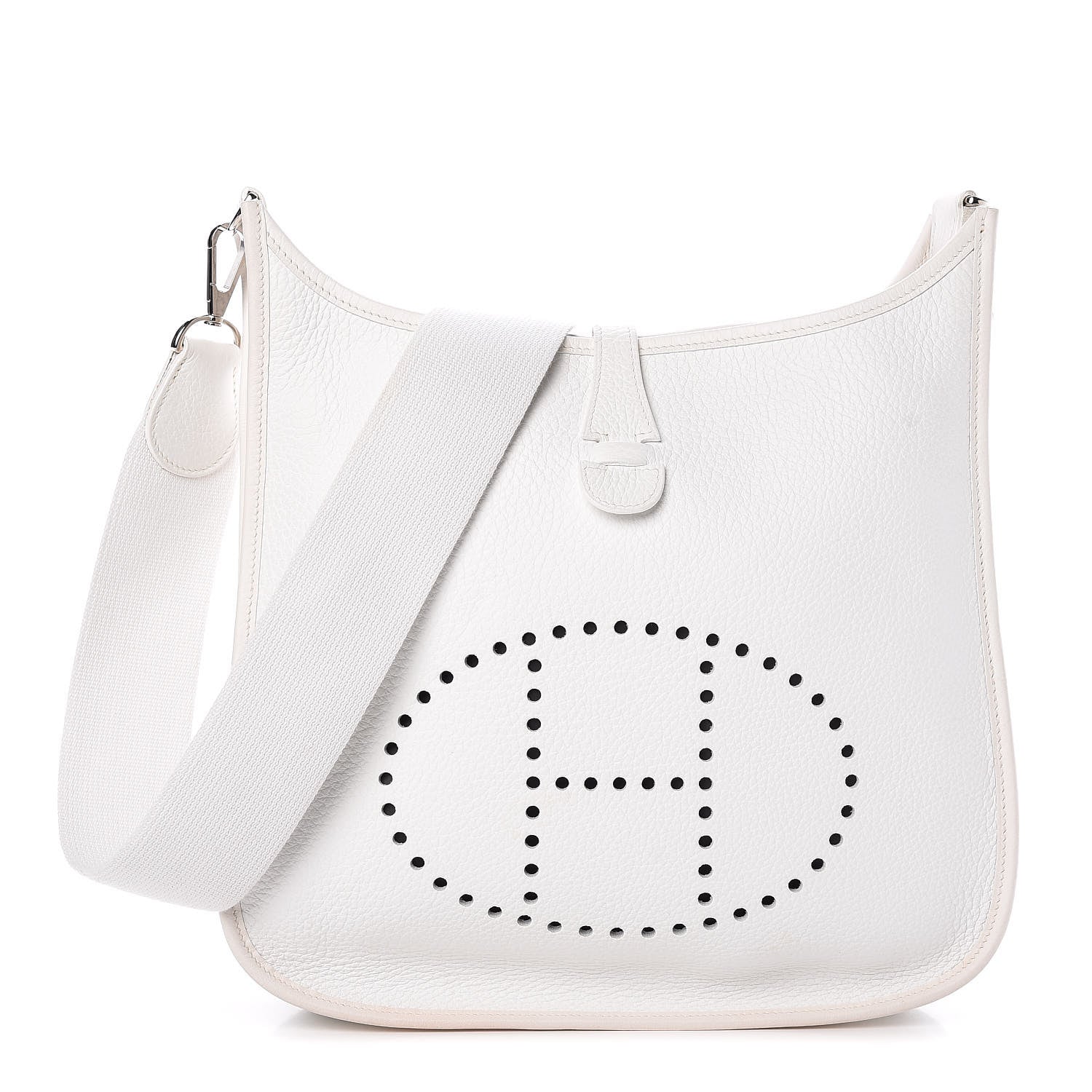 Hermes Taurillon Clemence Evelyne II PM White 1 of 20