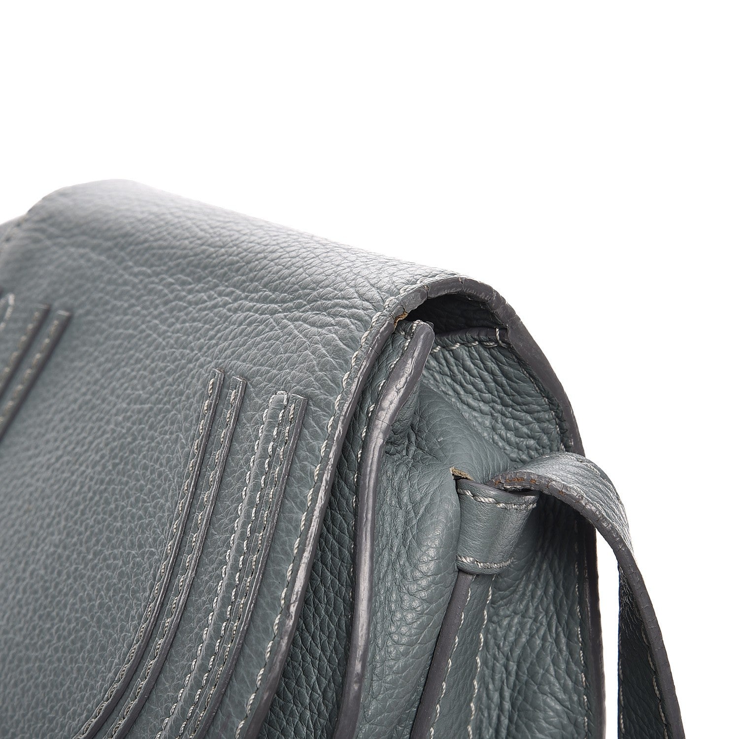 Chloe Calfskin Mini Marcie Round Crossbody Bag Cloudy Blue 8 of 9