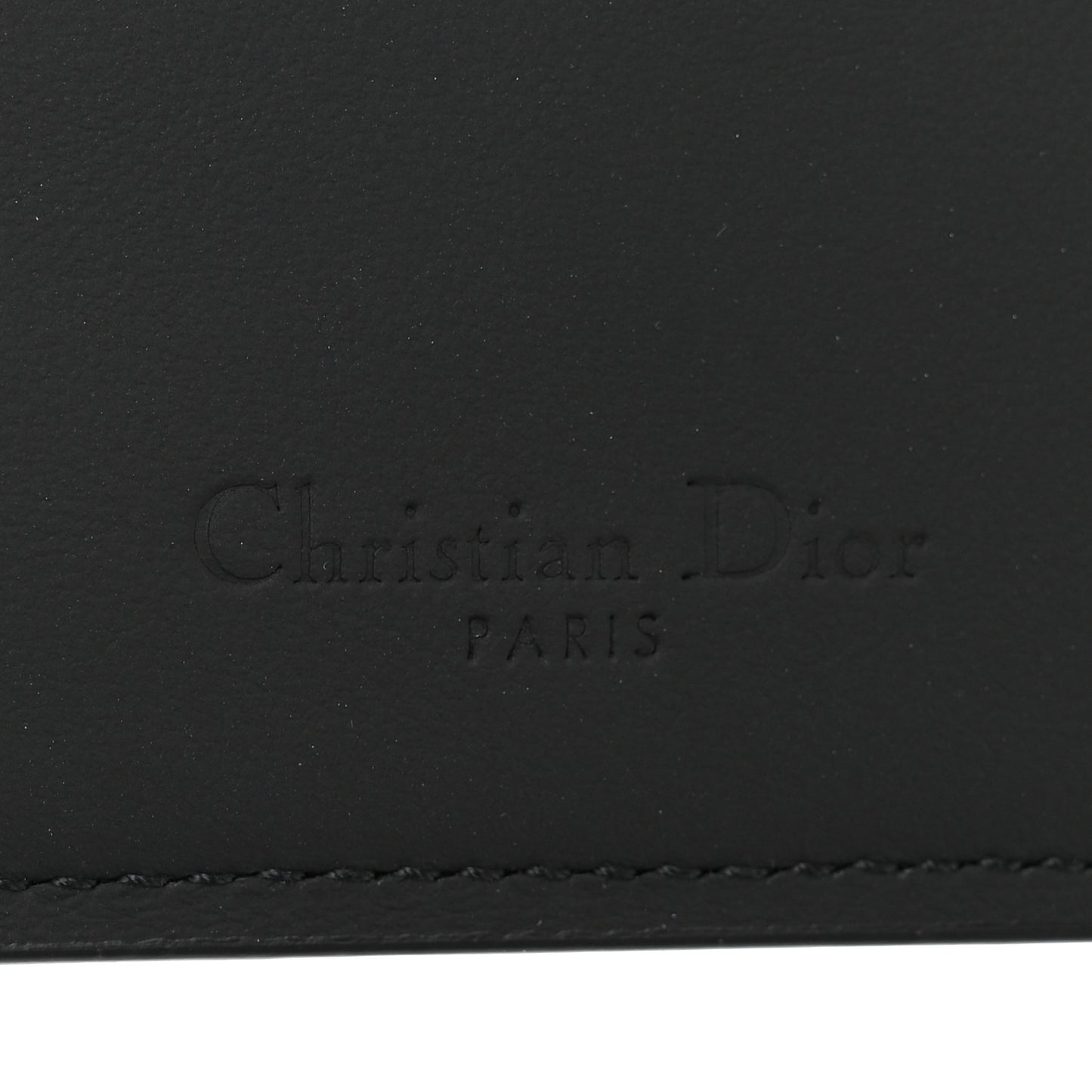 DIOR Ultra Matte Calfskin Saddle Chain Wallet Pouch Black