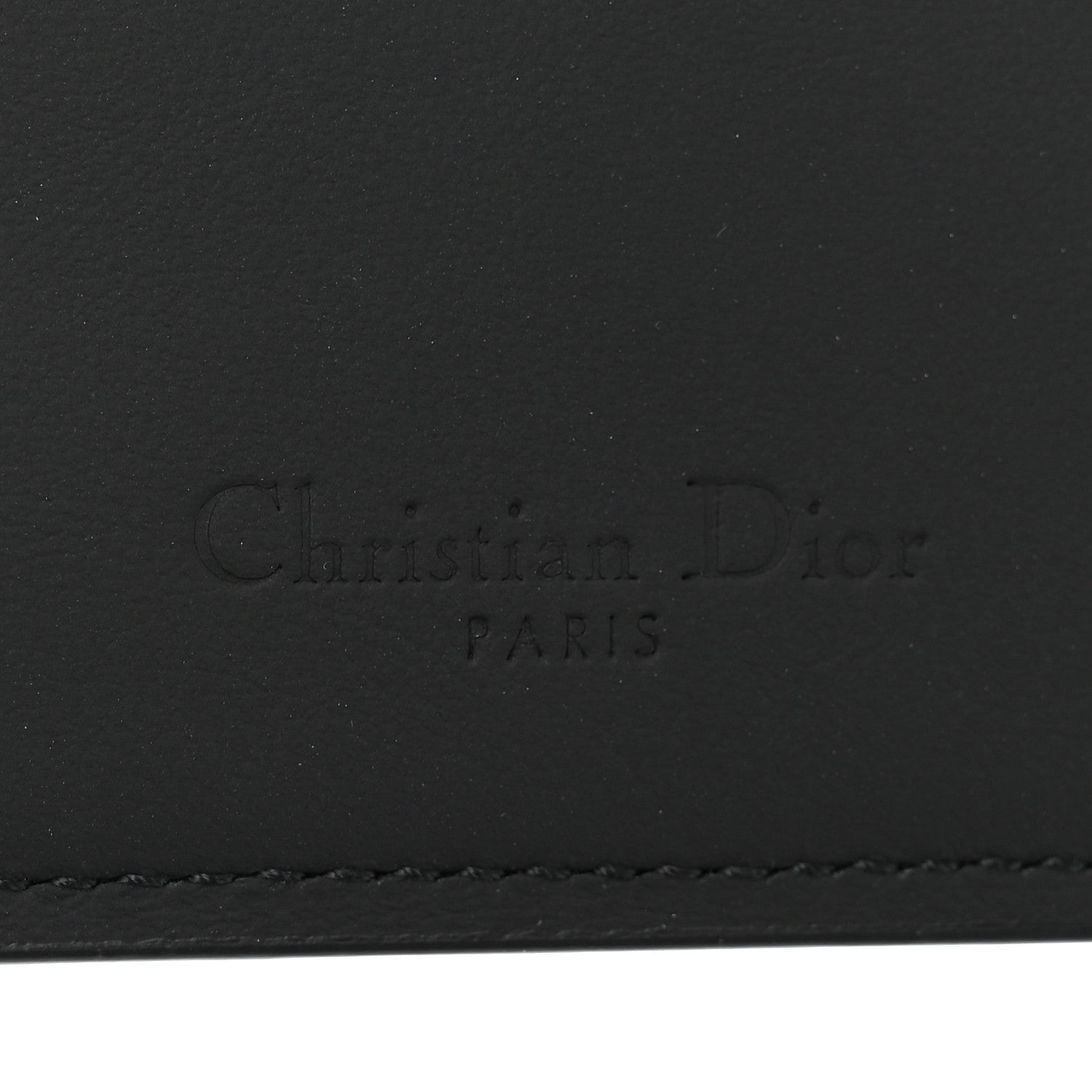 Christian Dior DIOR Ultra Matte Calfskin Saddle Chain Wallet Pouch Black 7 of 11