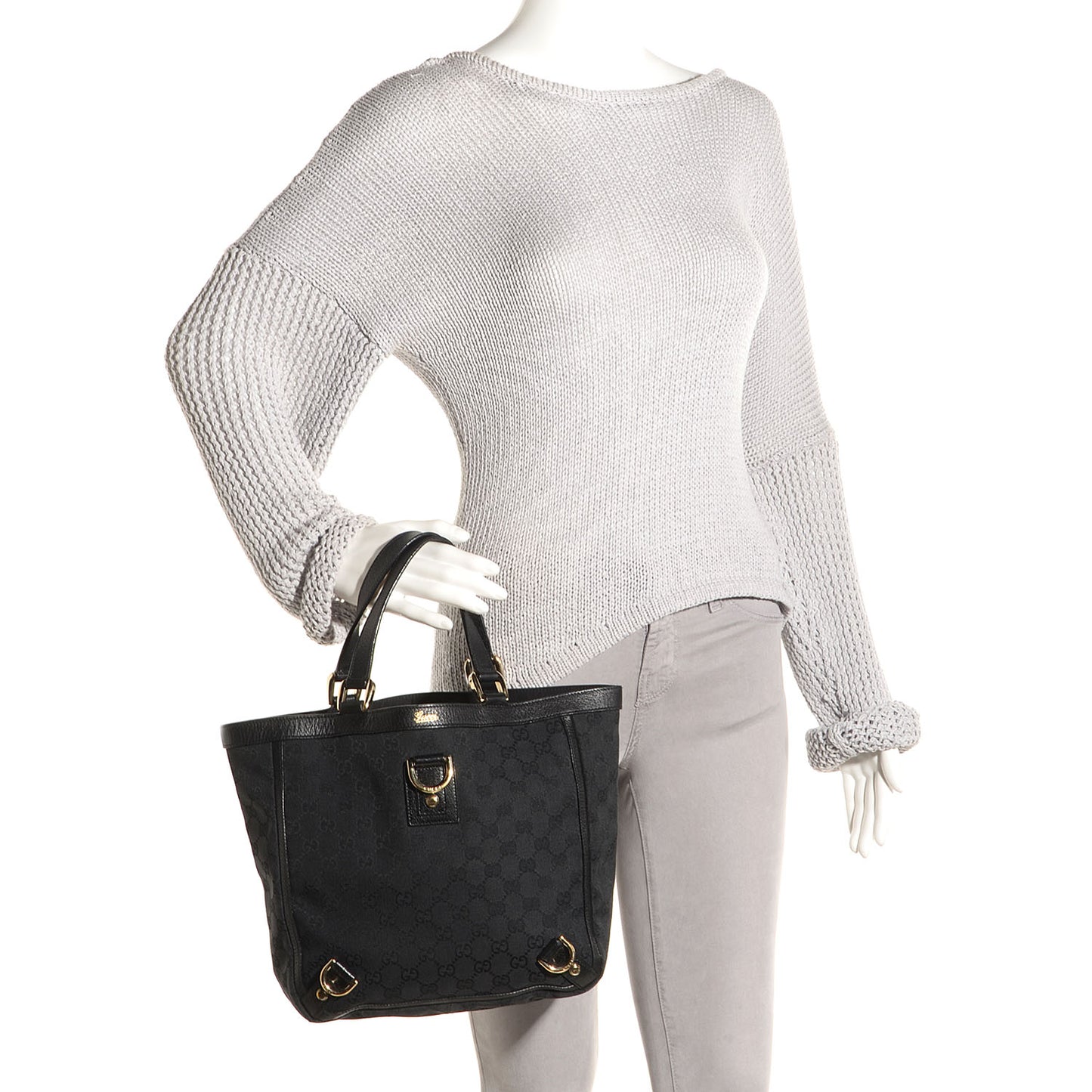 Monogram Small Abbey Tote Black