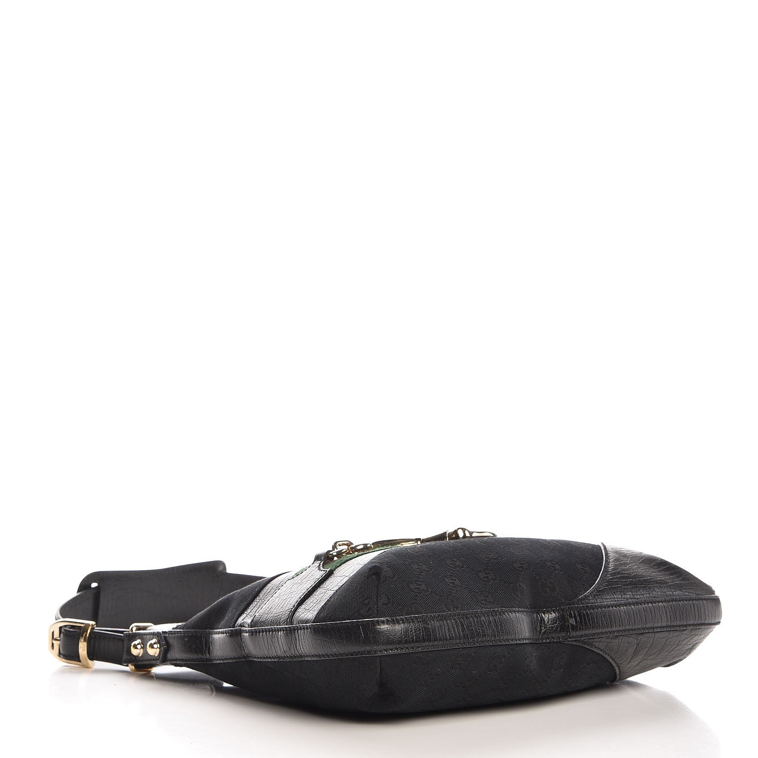 Gucci Monogram Web Hasler Hobo Black 4 of 13