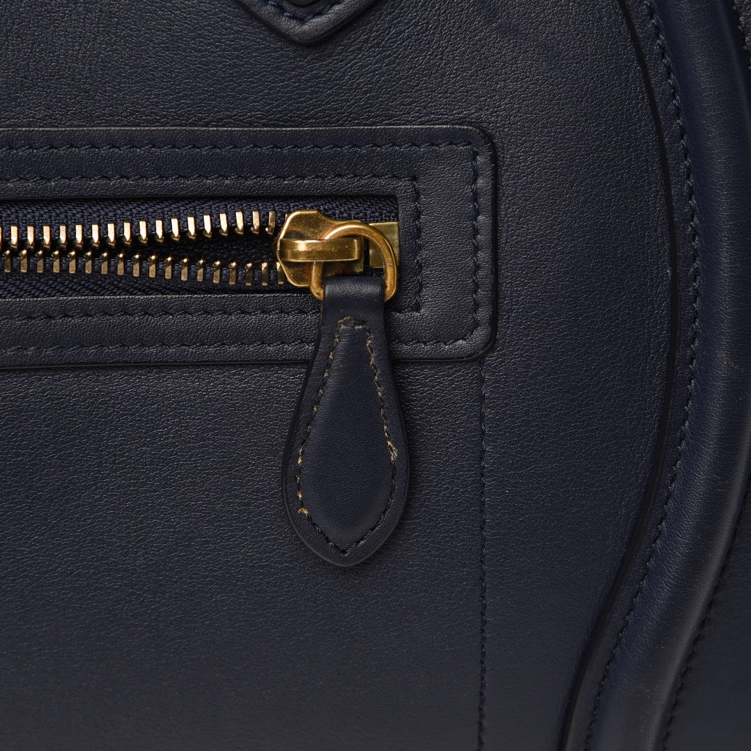 Celine Smooth Calfskin Micro Luggage Navy Blue 10 of 13