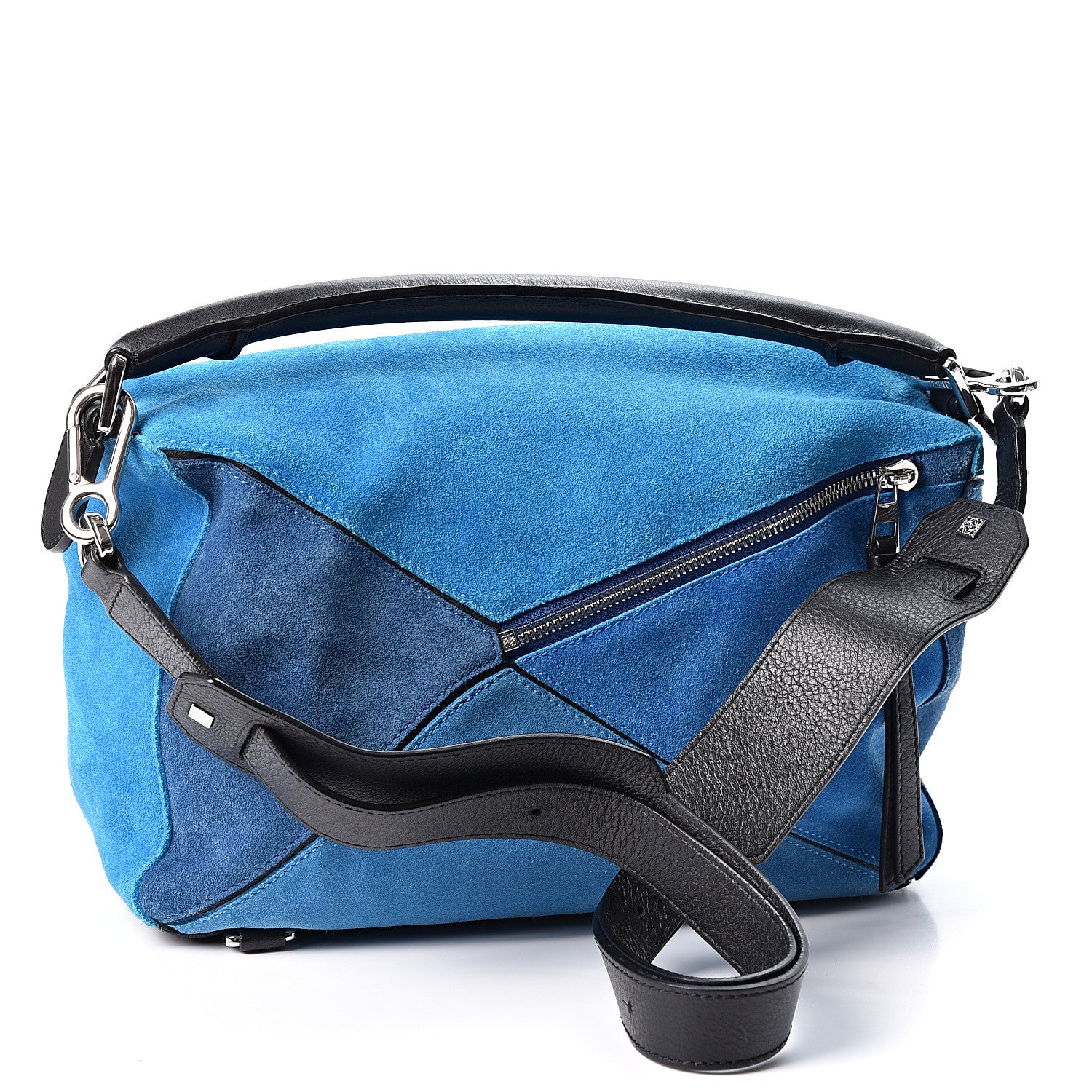 Loewe Suede Medium Puzzle Bag Turquoise 2 of 8