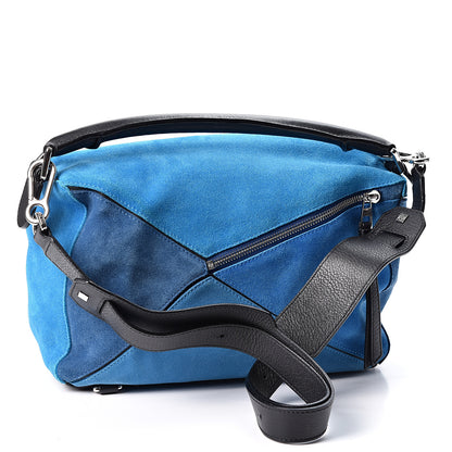 Loewe Suede Medium Puzzle Bag Turquoise 2 of 8