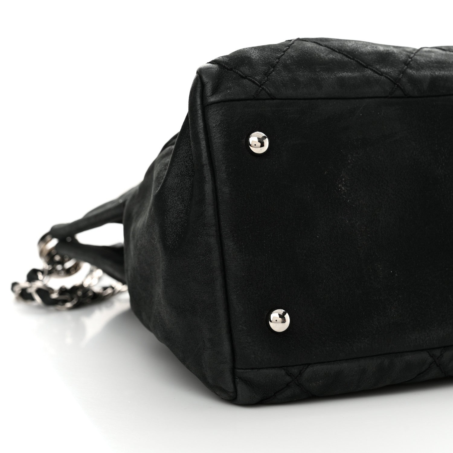 Chanel Iridescent Calfskin Quilted Small Sea Hit Tote Black 9 of 12