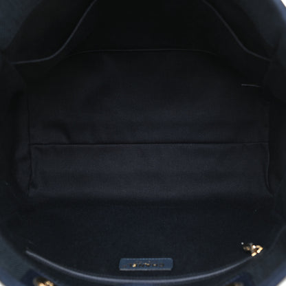 Chanel Mixed Fibers Small Deauville Tote Navy Blue 7 of 11