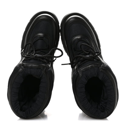 Gucci Nylon Calfskin GG Matelasse Lace Up Platform Ankle Boots 37 Black 2 of 8