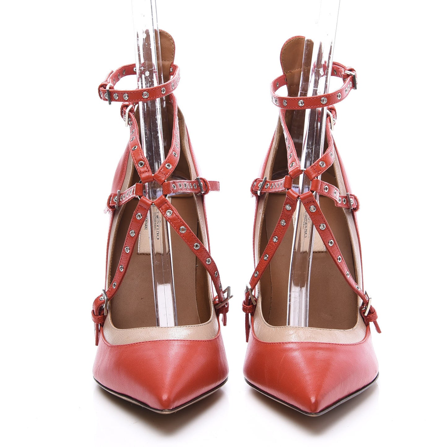 Nappa Love Latch 100mm Pumps 37.5 Deep Coral Poudre