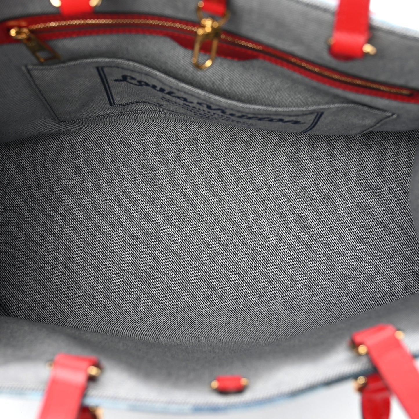 Denim Damier Monogram Onthego Blue Rouge