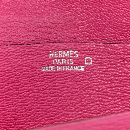 Hermes Shiny Alligator Bearn Wallet Rose Scheherazade 10 of 16