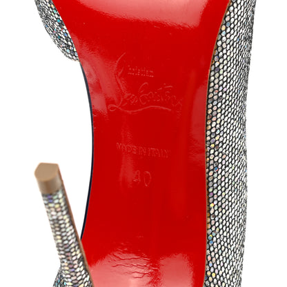 Christian Louboutin Nappa Mica Iriza 100 Pumps 40 Silver 1 of 9
