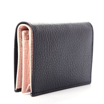 Gucci Calfskin GG Marmont Bow Card Case Black 3 of 8