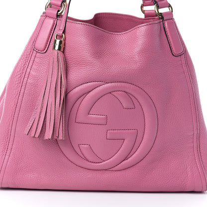 Gucci Pebbled Calfskin Medium Soho Shoulder Bag Fresia Rose 6 of 8