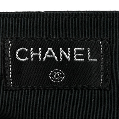 Chanel Satin Stitched Cutout Handle Clutch Black 6 of 8