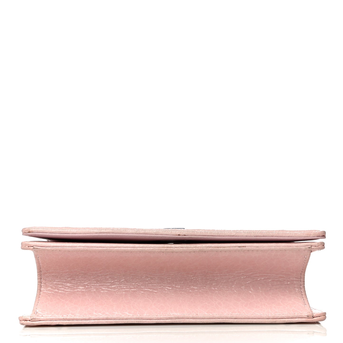 Ceramic Effect Deerskin Small Diorama Flap Bag Pink