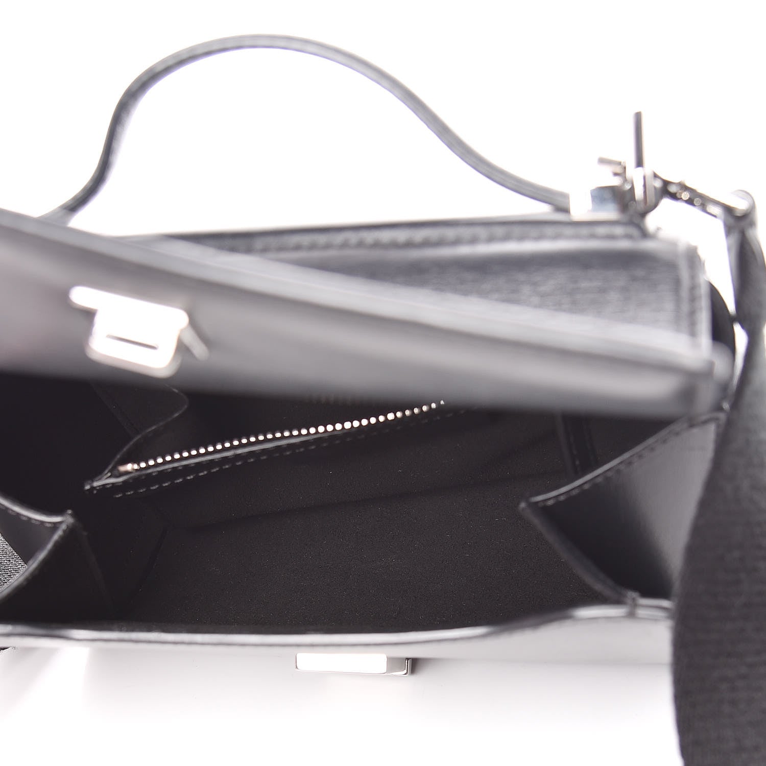 Givenchy Calfskin Mini Pandora Box Logo Strap Crossbody Bag Black 5 of 13