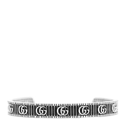 Gucci Sterling Silver Double G Marmont Cuff Bracelet 1 of 5