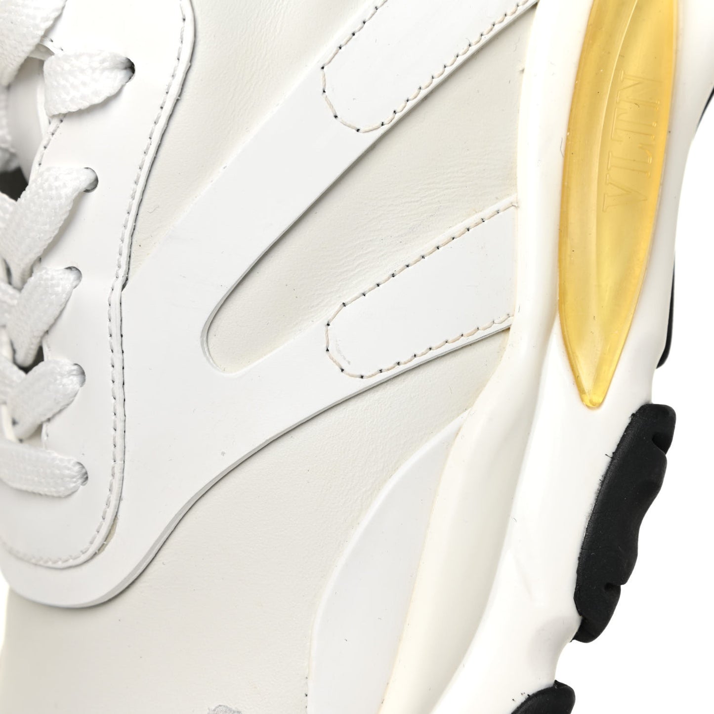 Calfskin Mens Bounce Sneakers 40.5 White
