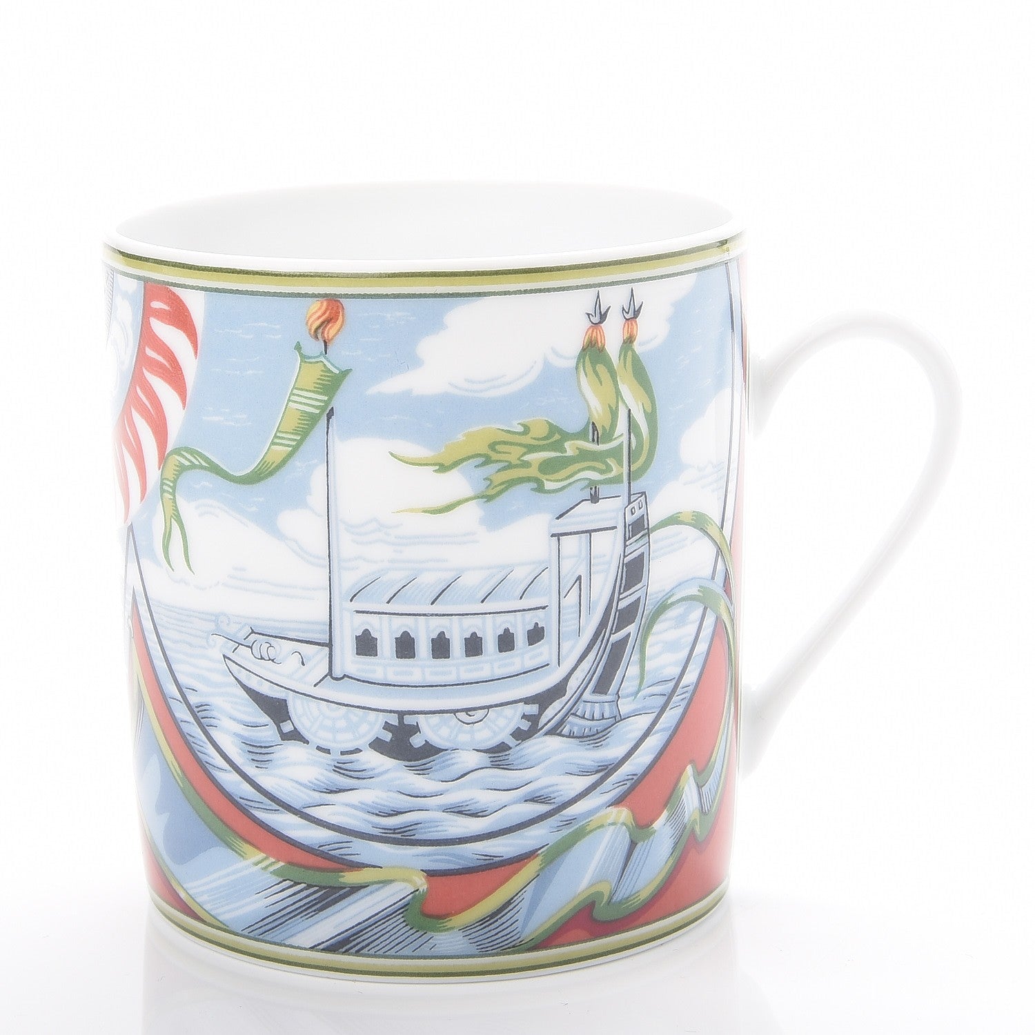 Hermes Porcelain Patchwork Tea Cup And Saucer Set of 2 6 of 6