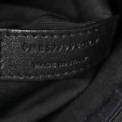 Saint Laurent Crinkled Calfskin Matelasse Monogram Niki Shoulder Bag Storm 7 of 12