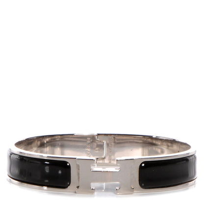 Hermes Enamel Narrow Clic Clac H Bracelet PM Black 1 of 5
