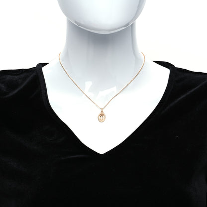 Cartier 18K Pink Gold Diamond Logo Paved Pendant Necklace 2 of 7