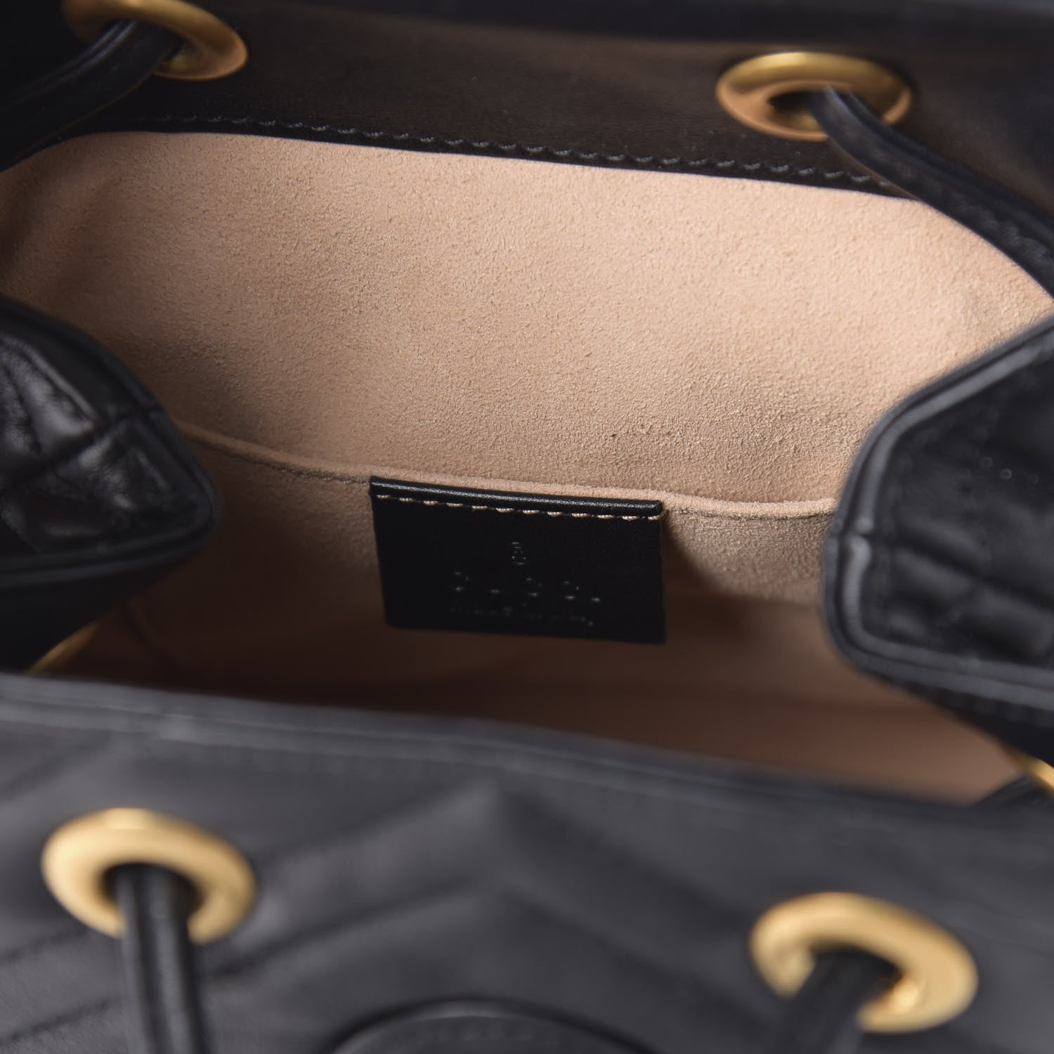 Gucci Calfskin Matelasse GG Marmont Flap Backpack Black 7 of 9