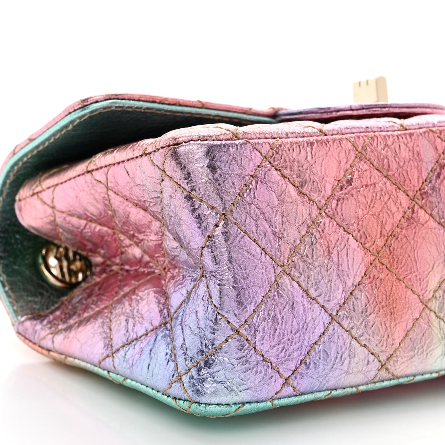 Chanel Metallic Goatskin Quilted Mini 2.55 Reissue Flap Multicolor 9 of 10