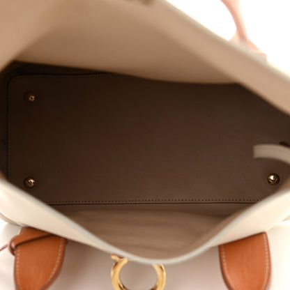 Salvatore Ferragamo Calfskin Small Sookie Satchel White Tan 6 of 13