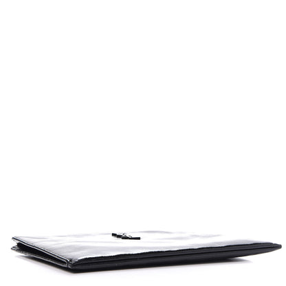 Saint Laurent Texturized Patent Monogram iPad Case Black 4 of 10