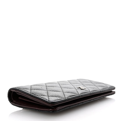 Chanel Caviar Quilted Yen Wallet Black 4 of 8