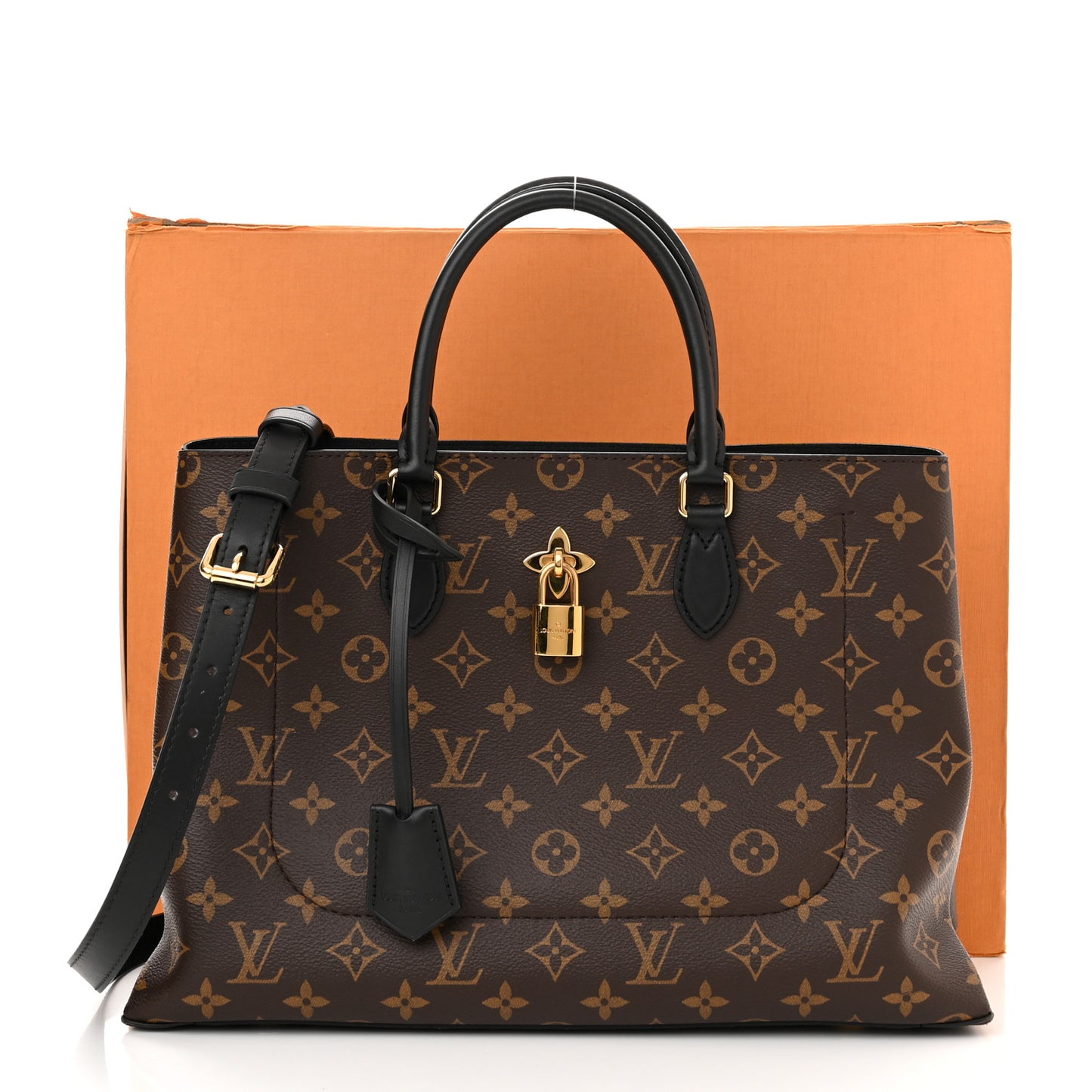 Monogram Flower Tote Black