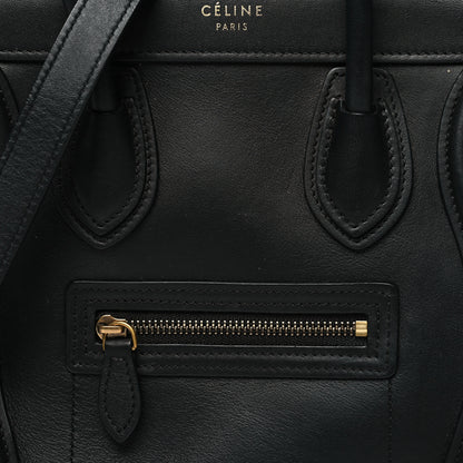 Celine Smooth Calfskin Nano Luggage Black 7 of 12