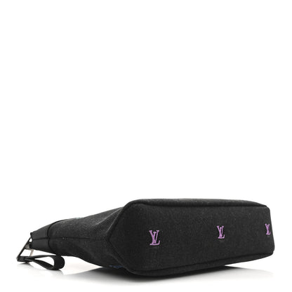 Louis Vuitton Blason Denim Pochette Voyage Souple Black Gradient Blue 4 of 9