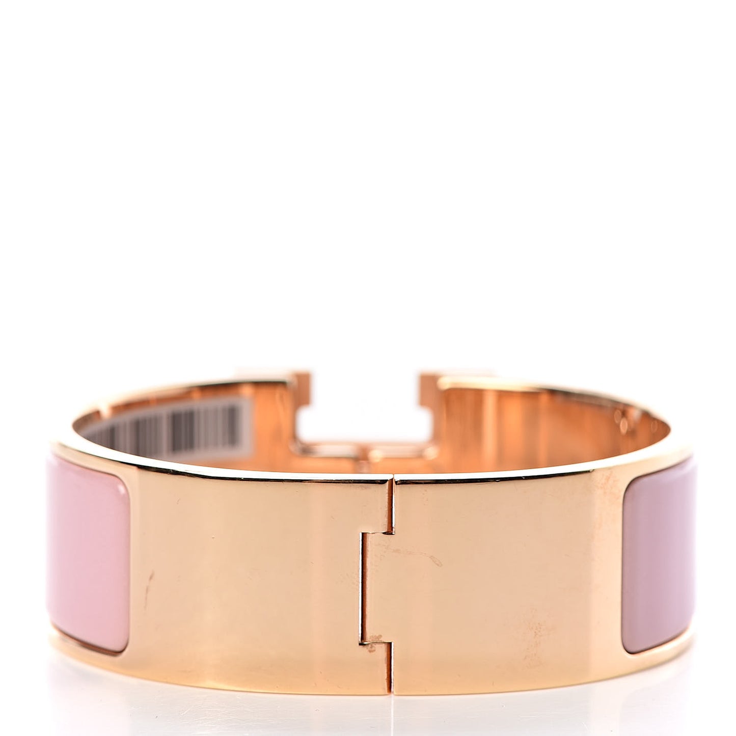 Enamel Wide Clic Clac H Bracelet PM Rose Nacarat