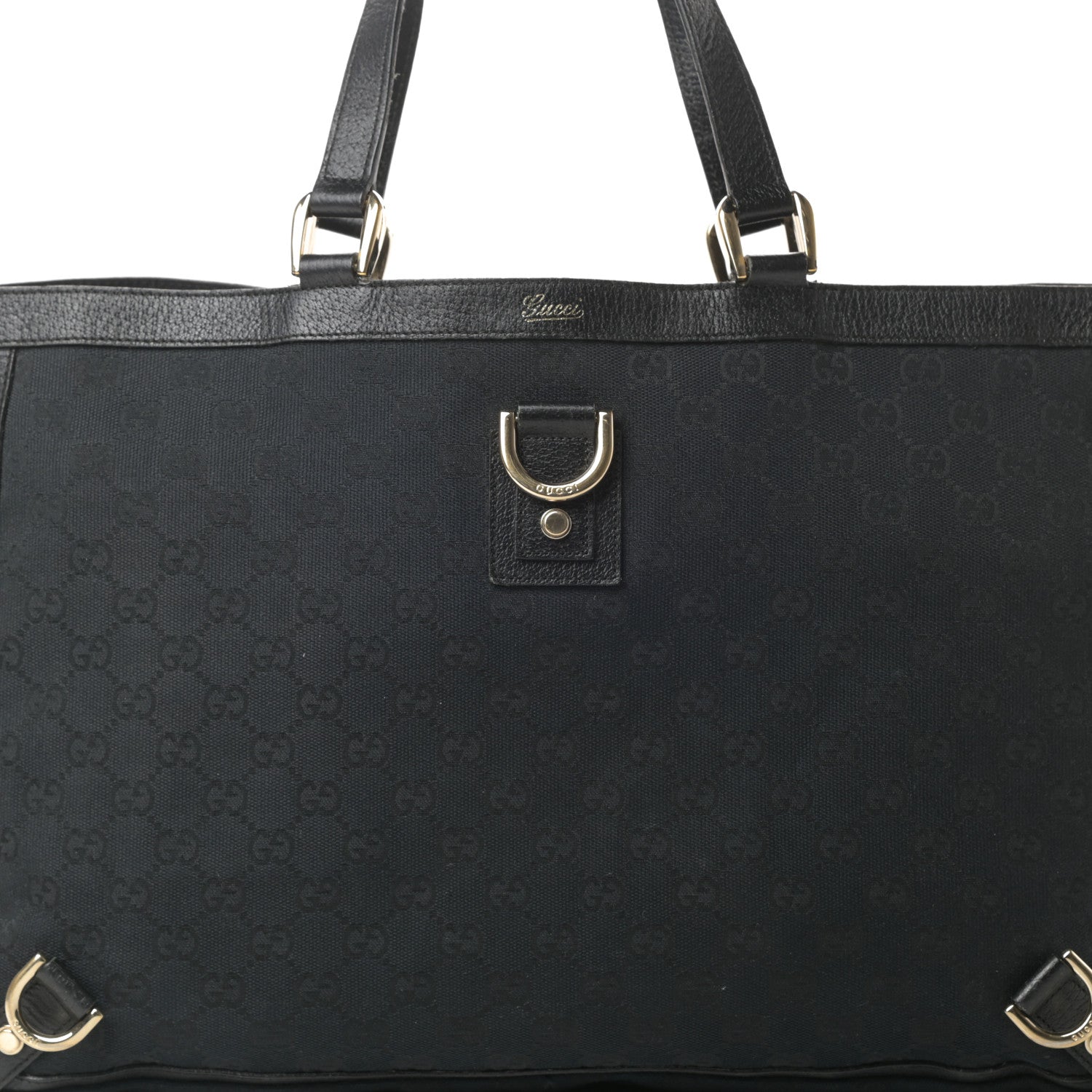 Gucci Monogram Large Abbey Tote Black 8 of 15